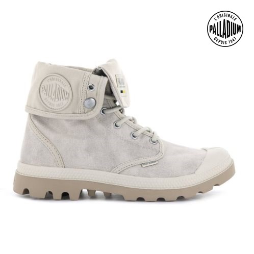 Palladium Pampa Baggy WAX Women's Boots Light Grey | UK O967-NFU